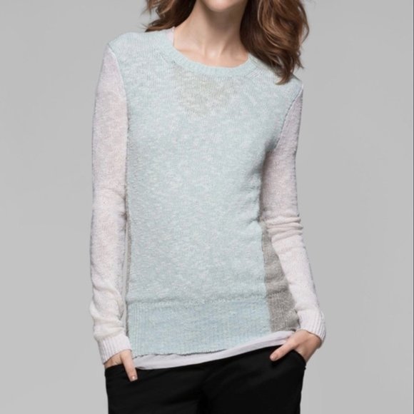 Theory Sweaters - Theory Cristelle Colorblock Knit Sweater